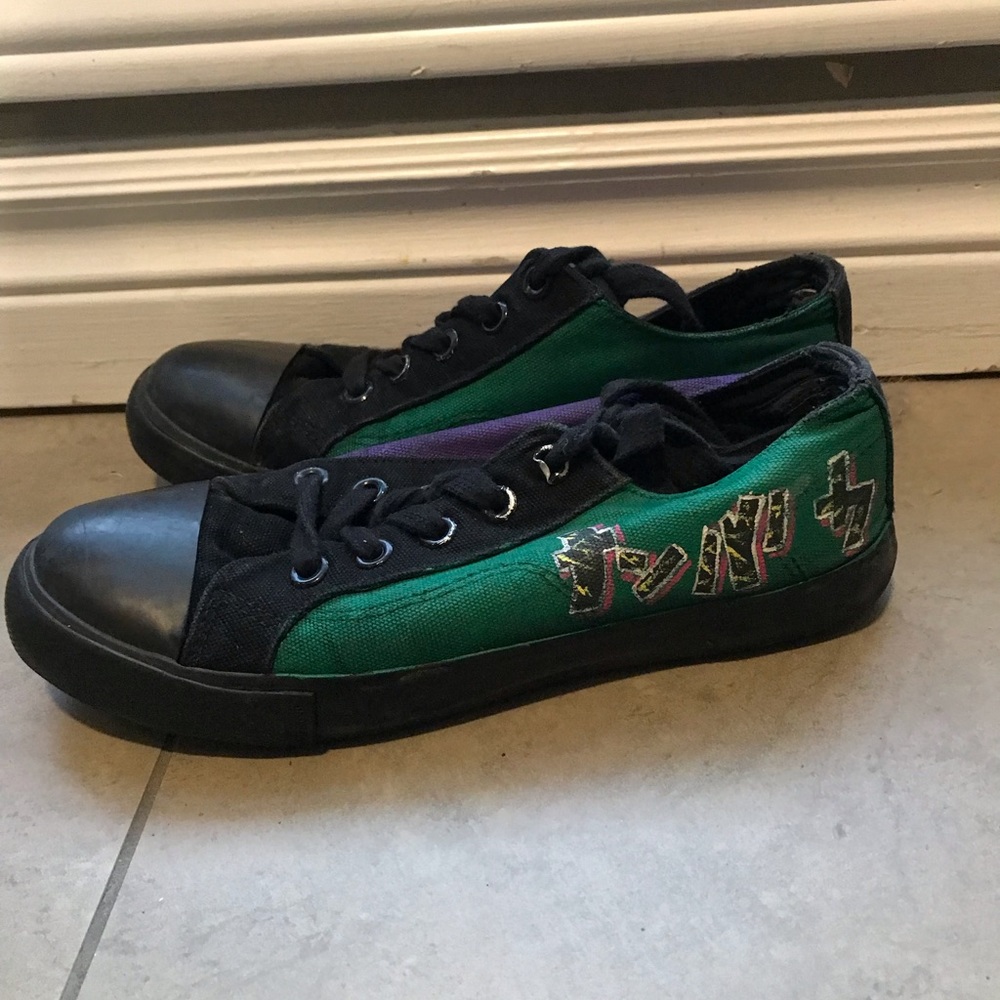 Hand painted anime shoes